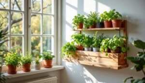 a compact indoor herb garden